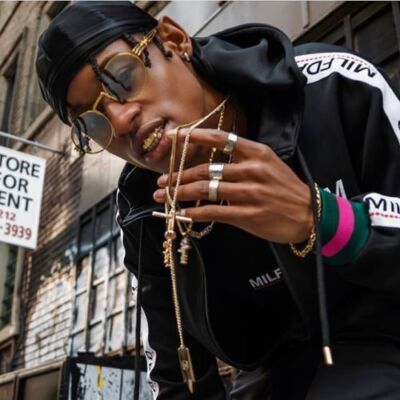 Men's Sunglasses Hip Hop Quavo Migos DIAMOND Oval Gold Frame Clear Lens Trendy E - Foto 9