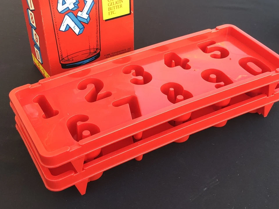🧊Vintage 1986 NOS Texasworks  “123 ICE” Plastic Ice Cube Trays 🧊 - Image 3 of 4