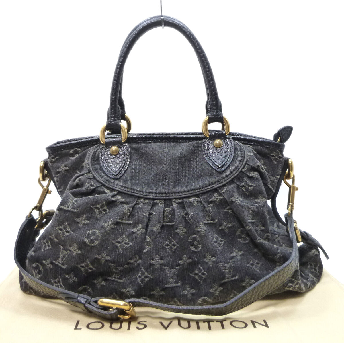 Auth LOUIS VUITTON Neo Cabby MM Monogram Denim Shoulder Bag Auth LOUIS VUITTON Neo Cabby MM Monogram Denim Shoulder Bag