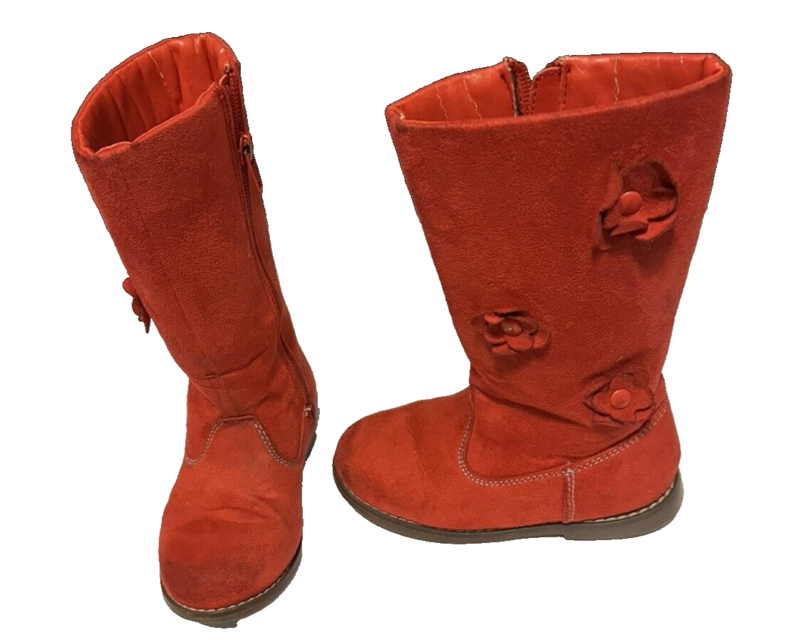 Gymboree Girls Red Tall Boots Size 10 Little Girls