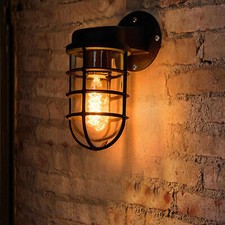 Vintage Wall Lamp Retro Loft Metal Bulkhead Wall Lights Sconce Lamp Fixture UK