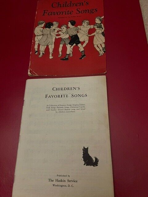 Children Favorite Songs Vintage 1951 by The Haskin Service. Songbook