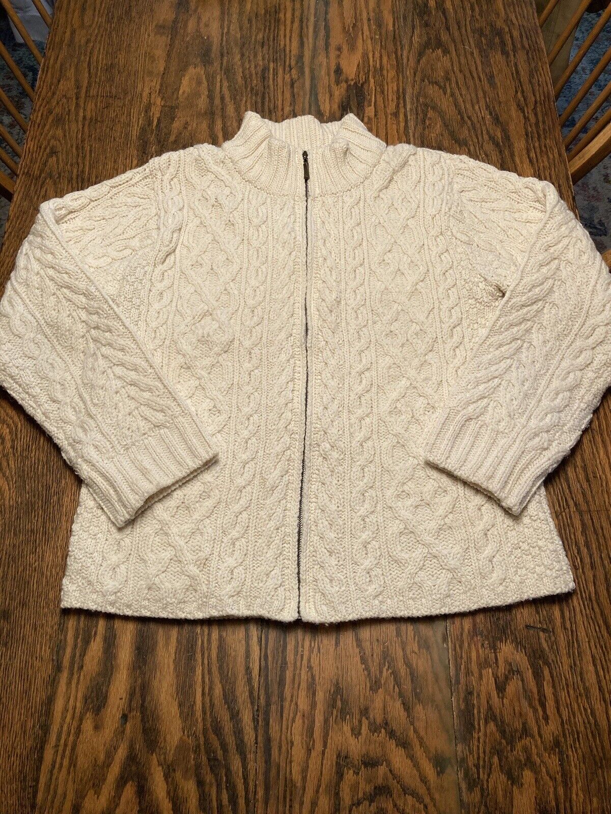 INIS CRAFTS 100% Merino Wool Cardigan Sweater MED… - image 1