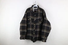 Vintage 90s Streetwear Mens XL Faded Deep Pile Fleece Lined Flannel Shirt Jacket