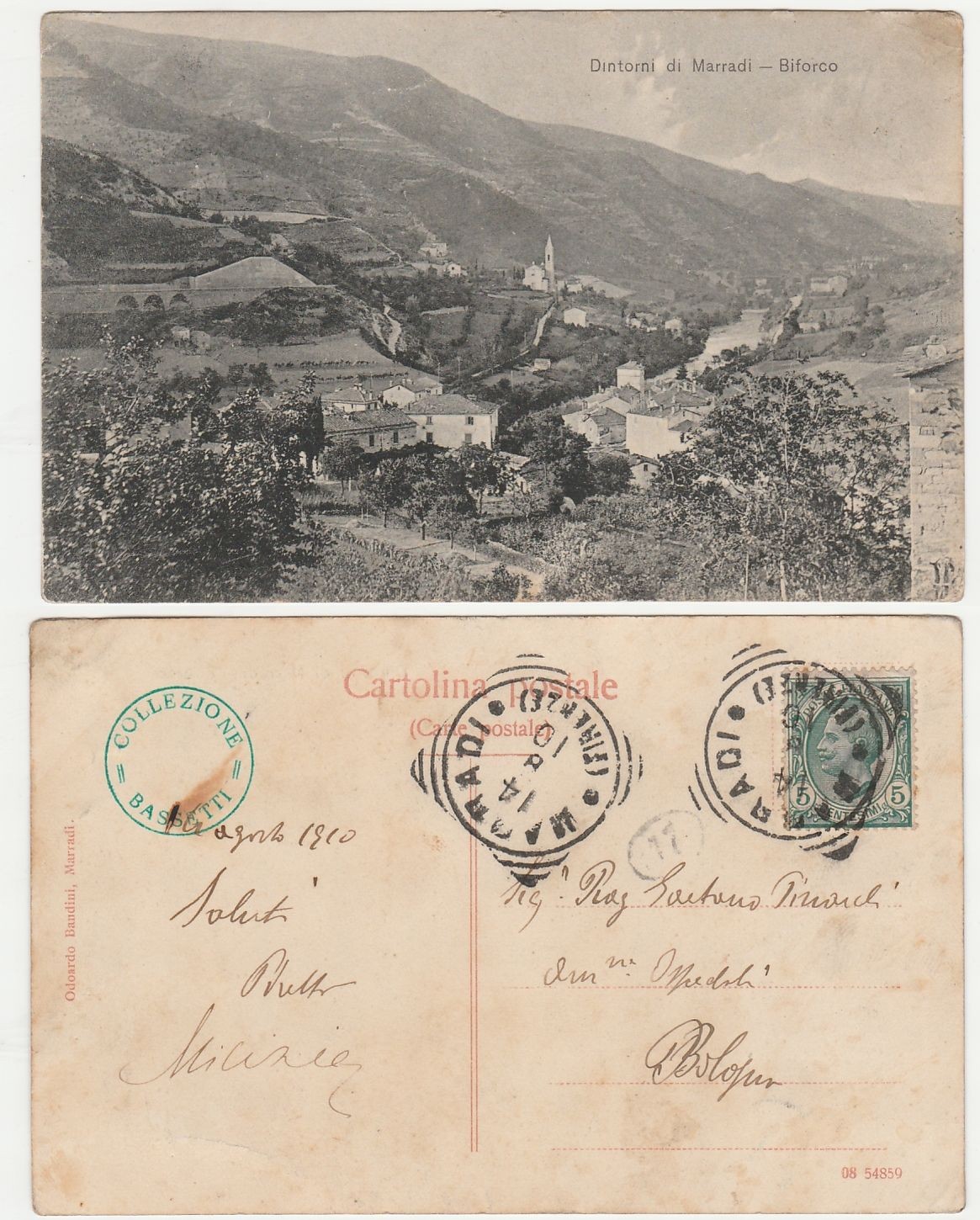 DINTORNI DI MARRADI - FIRENZE - BIFORCO - VIAGG. 1910 -29567-
