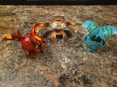 Bakugan Battle Brawlers Large Deka Pyrus Dragonoid Primo Vulcan Ventus Falkoneer