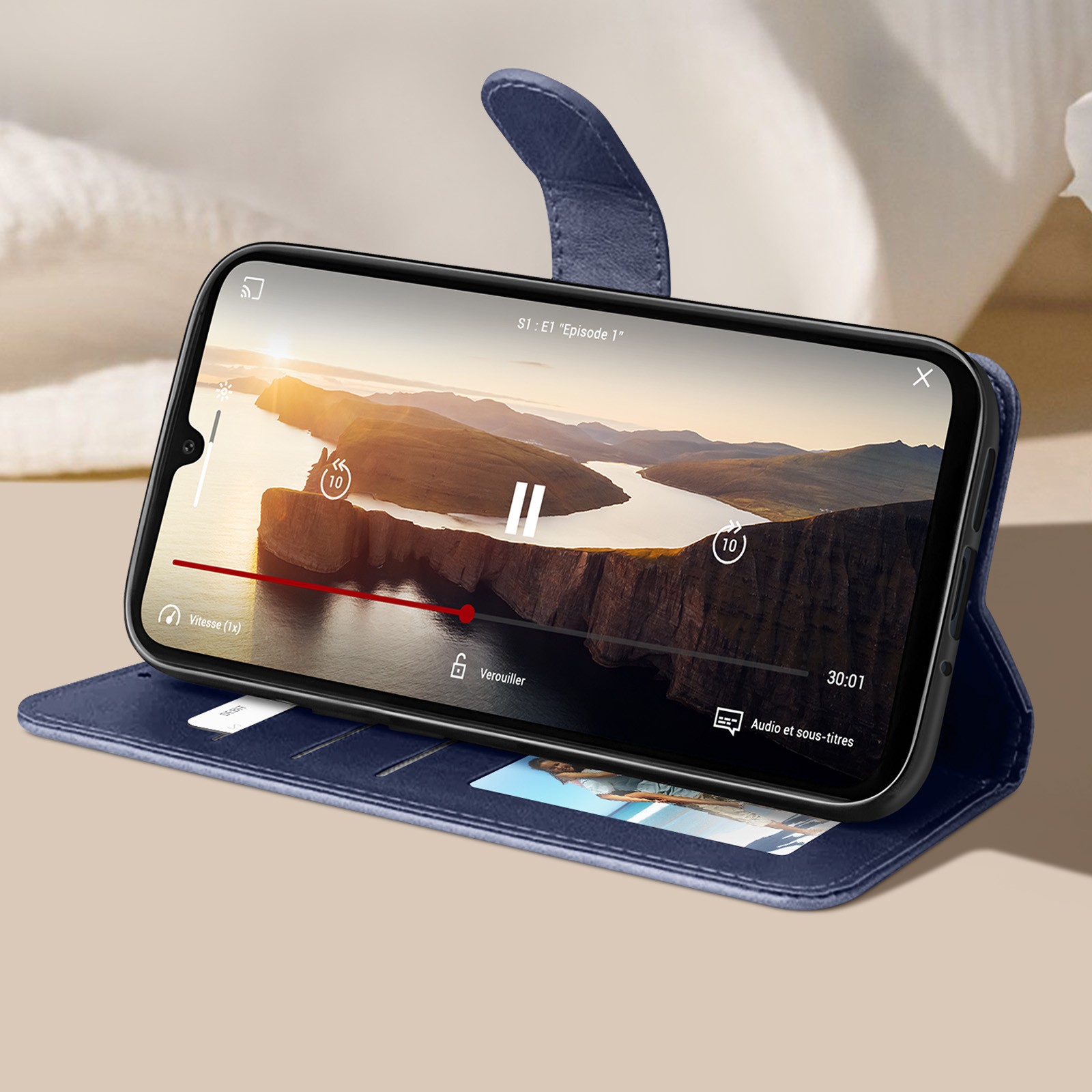 Custodia Galaxy A16 réglable pour éviter les chutes et ranger vos cartes - 3