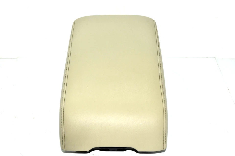 💎2003-2006 Infiniti G35 BEIGE Sedan Center Console Leather Armrest NO VENTS OEM - Image 2 of 4