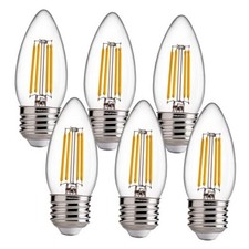 Dimmable LED Candelabra Light Bulbs 60W 6 Count Pack of 1 60w Soft White
