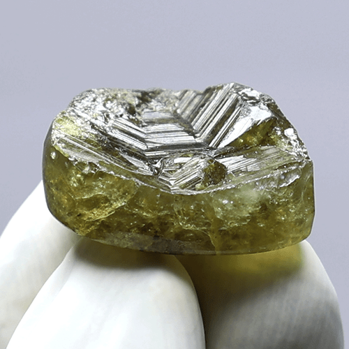 Volcanic Lines 51,6 CTS pietra preziosa cabochon cabochon naturale vesuvianite naturale superficie grezza - Foto 7 di 11