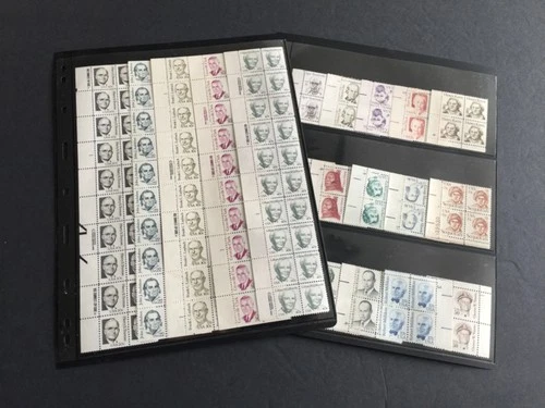 US STAMPS SC# 1844-1869 Awesome Collection of 1c-50c Great Americans Plate Blks