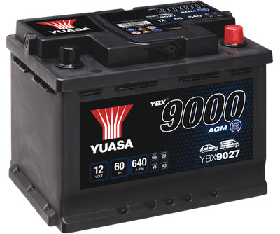 AGM Autobatterie 60Ah Yuasa YBX9027 12V 640A Start-Stop Plus Starterbatterie