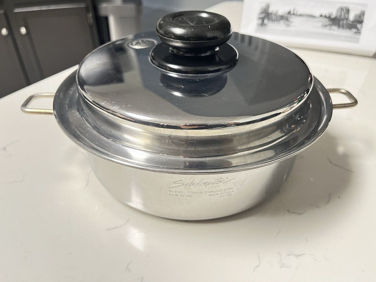 SALADMASTER HS-316Ti Titanium S/S 8.6” Handle Skillet Fry Pan w