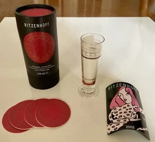 Ritzenhoff Schnapps Shot Glasses and Coasters Set 2001 Luca Casini