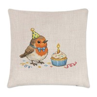 Geburtstag Robin Kissenbezug Vogel Liebe Mutter Ehefrau Ehemann Lehrer Gift Spaß