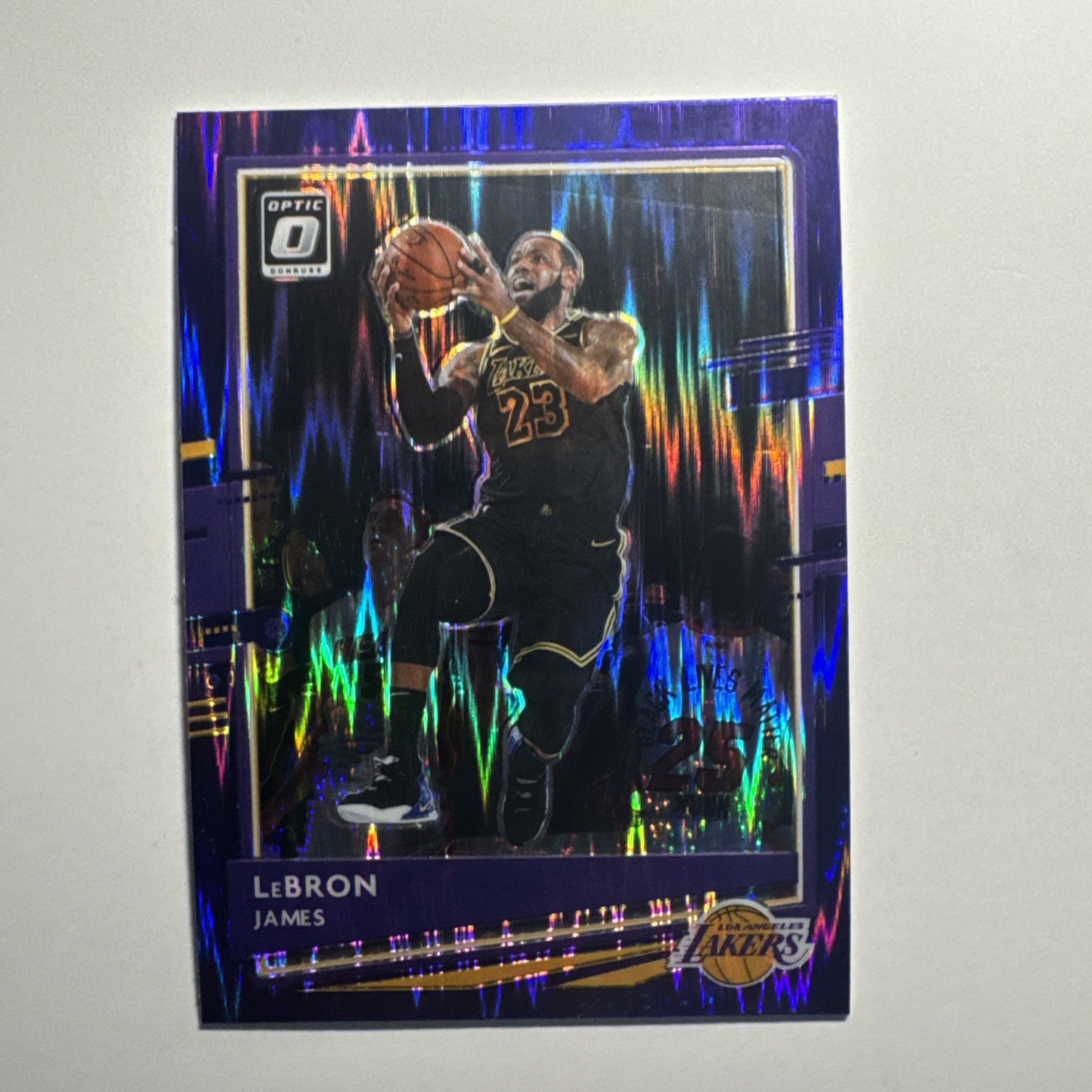 2020-21 Panini Donruss Optic - LeBron James #13 Purple Shock Prizm