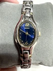 Works Vintage Seiko 1N01-0CT0 R2 Watch | Ladies Blue Dial Silver-tone Watch