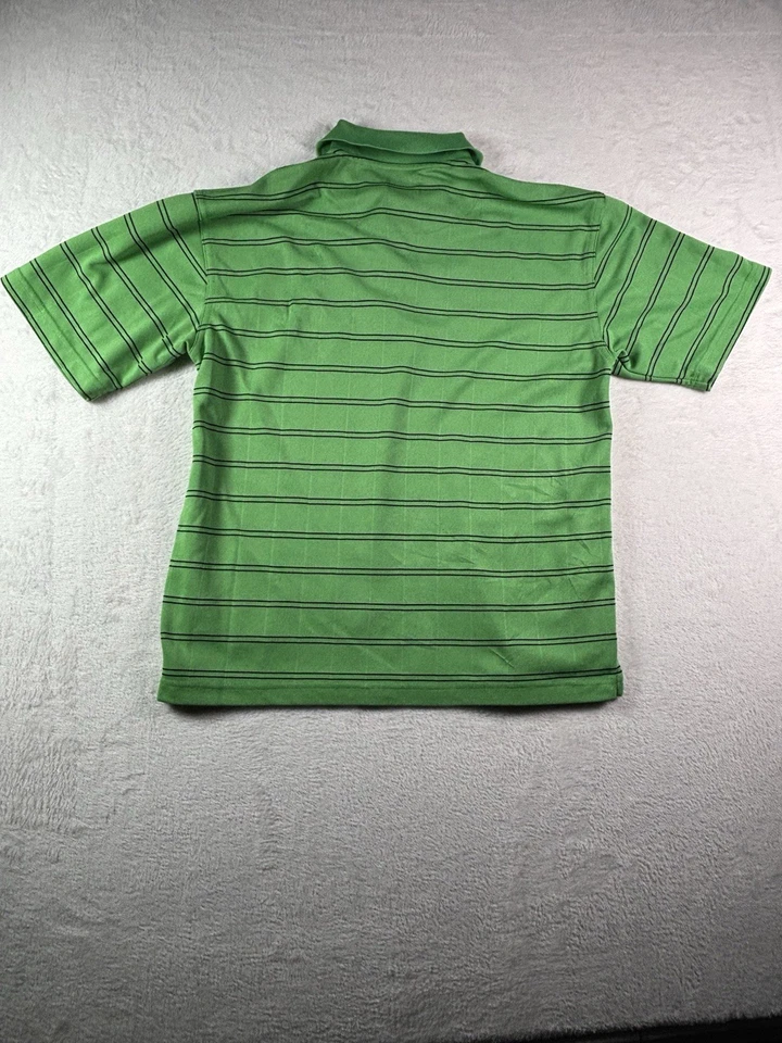 PGA Tour Polo Shirt Golf Green black Striped Short Sleeve Men’s Size Small - Image 2 of 4
