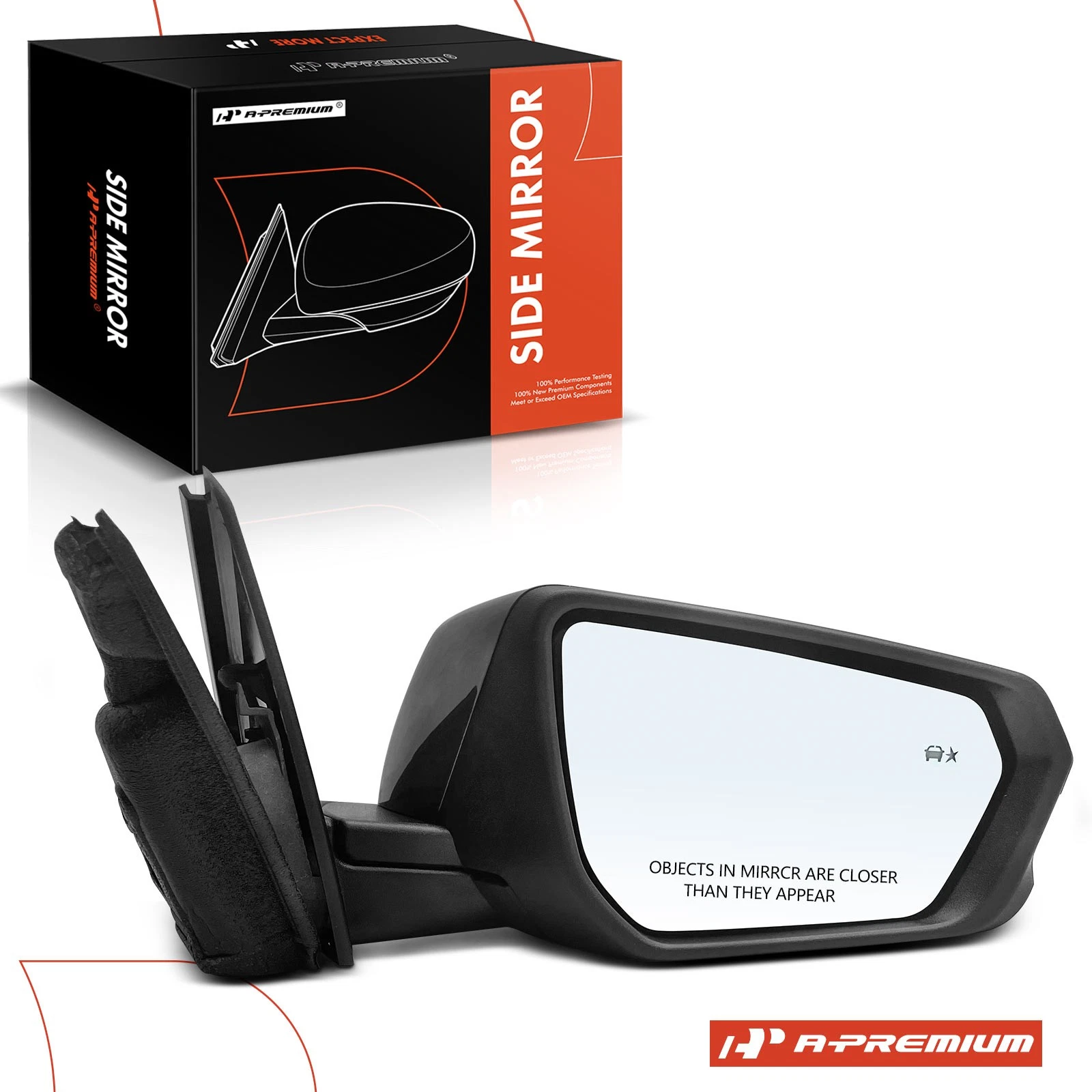 A-Premium Passenger Power Mirror w/ Manual Fold for Chevy Equinox 2018-2023 GMC