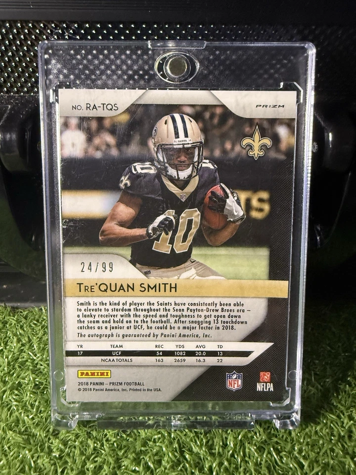 2018 Panini Prizm - Rookie Auto 24/99! Tre'Quan Smith Blue Scope #RA-TQS Saints - Image 2 of 2