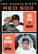 Red Sox 1971 Rookie Stars (Dick Mills / Mike Garman) 1971 Topps #512 RC