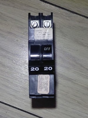Federal Pacific Electric, FPE, 20 Amp Breaker, 2 Pole, Type NC