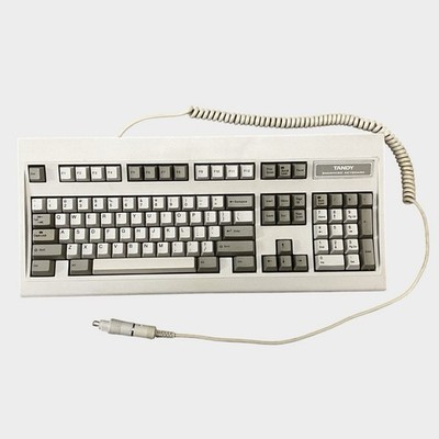 Vintage Tandy Enhanced Mechanical Keyboard Radio Shack 5-Pin DIN Tested