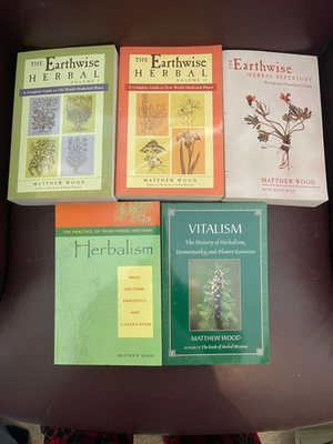 #ad Matthew Wood Herbalism 5 Book Lot Earthwise Herbal Vitalism Western Herbalism $74.99
