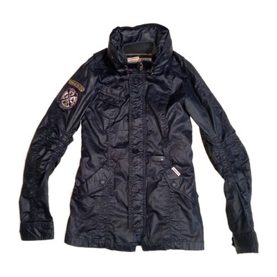 Khujo Military Style Jacket-Vintage Original Size S- Unique Patches. For Motos 