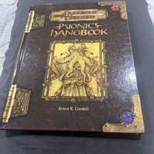 Psionics Handbook Dungeons & Dragons Hardcover Wizards of the Coast 2001 HC