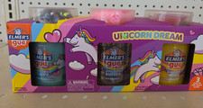 Elmer  s Glue Premade Unicorn Dream Slime Kit Includes Fun Unique Add-Ins 3 ct