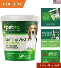 Petnc Calming Aid Soft Chews for Dogs - 120 Count Liver Flavor, Vet Recommended