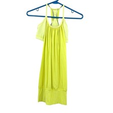 Lululemon Athletica size 4 no limits bright yellow tank with built in sports bra