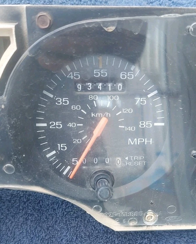 Cuadro medidor velocímetro 83 84 1985 1986 Ford Mustang 7 k velocímetro E4ZX-10C956-A 93 k Foto 2 de 3