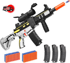 Realistic Toy for Nerf Guns Dart - Electric Sniper Rifle with Scope..