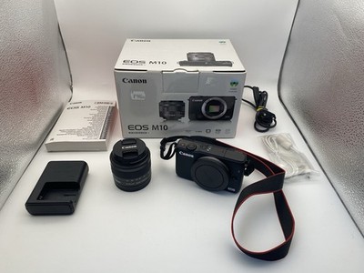 Canon EOS M10 18MP Digitalkamera Kit mit 15-45mm IS STM Objektiv - Neuwertig