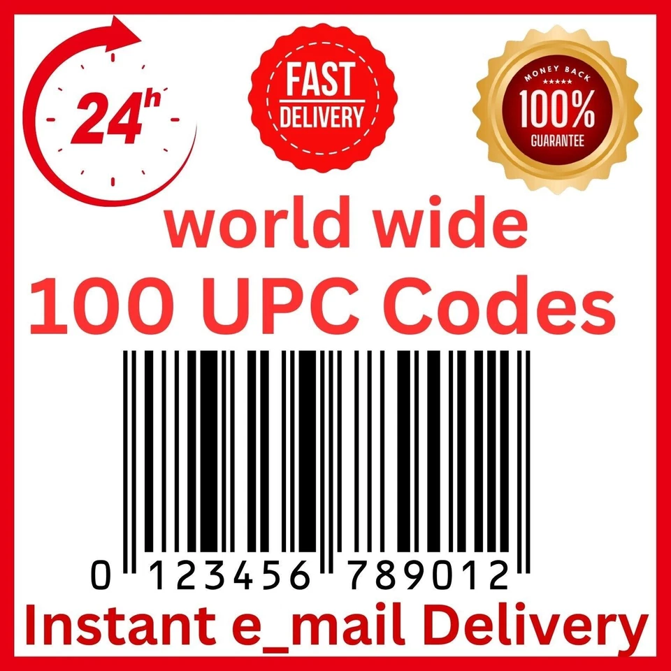 100 EAN & UPC Codes - Easy to Read with upc - Brand New! - Image 2 of 2