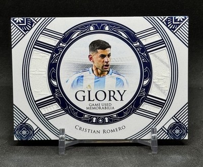 Cristian Romero 2025 Futera Unique Glory Game Used Mem Sapphire 06/10 #GL14