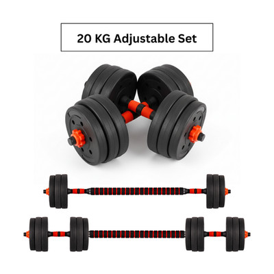 20KG Vielseitiges Hantel- & Langhantelset - Verstellbare Gewichte für Home Gym Workouts
