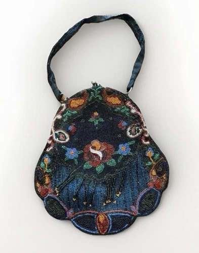 Antique Art Deco Beaded Fringe Purse - Picture 3 of 8