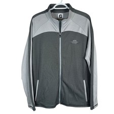 FootJoy Golf Fleece Jacket Full Zip Womens XL Gray Stretch Pockets Softshell