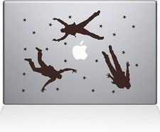 The Decal Guru Falling Men MacBook Decal Vinyl Sticker - 13" MacBook Pro - Brown