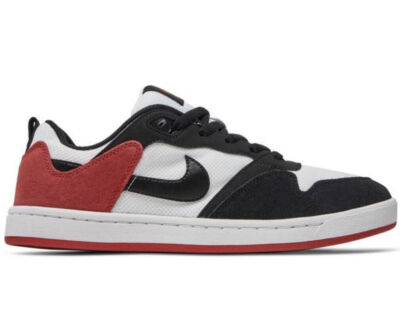 Nike Alleyoop SB Men White University Red Skateboard Shoes Nike Alleyoop SB Men White University Red Skateboard Shoes