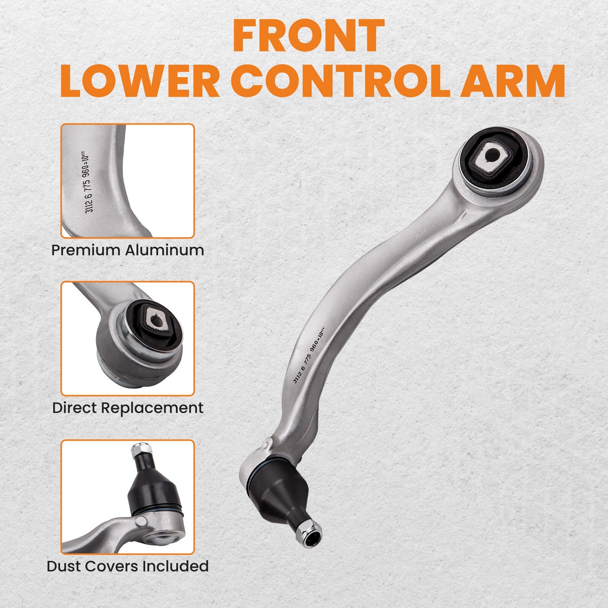 Lot De 6 Bras De Suspension Avant Pour BMW Série 7 E38 (1994-2001) - Remplace 31121141721, 31121141724...