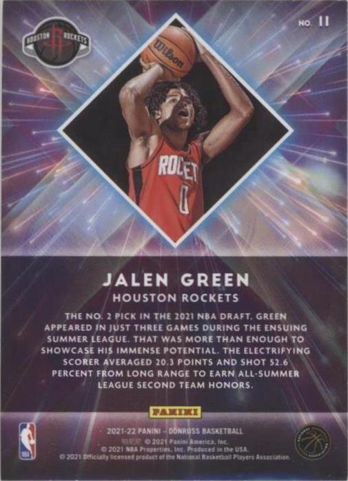 2021-22 Panini Donruss - Jalen Green #11 for sale | eBay