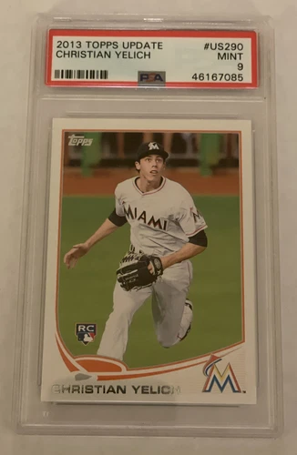 2013 Topps Update Christian Yelich Rookie Card PSA 9 Milwaukee Brewers RC #US290
