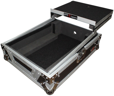 ProX XS-M12LT Large Format 12'' Protective Transport DJ Mixer Case with Laptop...