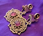 RARE ANTIQUE VINTAGE TAXCO MEXICO STERLING SILVER AMETHYST NECKLACE EARRINGS SET — photo 3