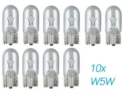 10 St W5W W2.1x9.5d T10 12V Glühlampe Glühbirne  Auto Lampen Glassockell für VW
