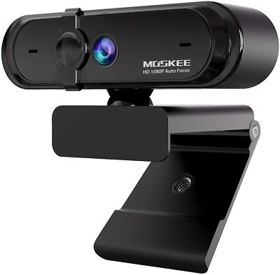 Full-HD 1080P Webcam mit Mikrofon, Autofokus, Abdeckung, Belichtungskorrektur, U